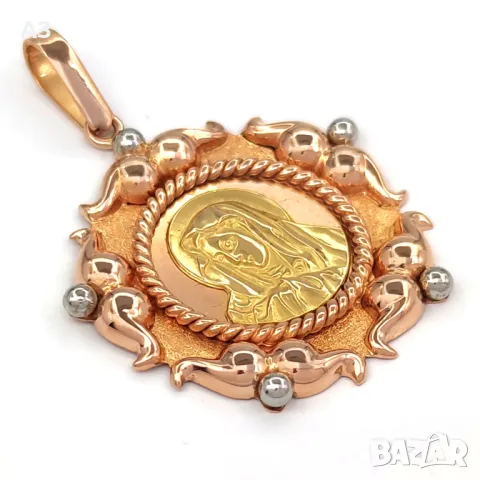 Девата от 18 карата бяло и жълто злато, снимка 6 - Колиета, медальони, синджири - 48435677