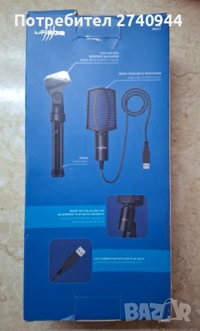 Микрофон Hama uRage Stream 100, снимка 4 - Микрофони - 51623628