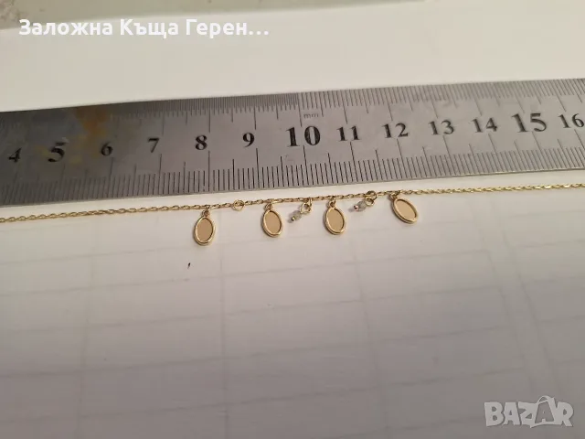 Златна гривна 1,3гр., снимка 3 - Гривни - 56257747