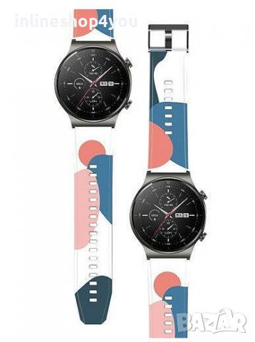 Разноцветна Камо Каишка (22мм) за Huawei Watch GT3 Pro | GT3 | GT2 | GT Watch 3 Pro, снимка 1 - Смарт гривни - 38376937