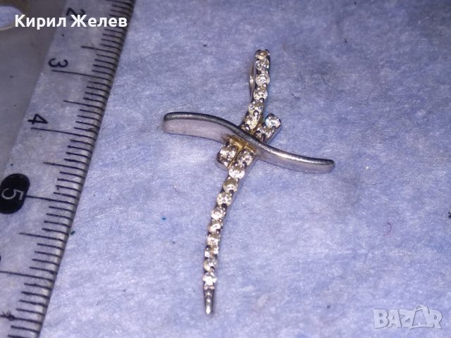КРАСИВ СРЕБЪРЕН АРТ КРЪСТ СРЕБРО 925 ИНКРУСТИРАН с ЦИРКОНИ 30750, снимка 8 - Колиета, медальони, синджири - 40487641
