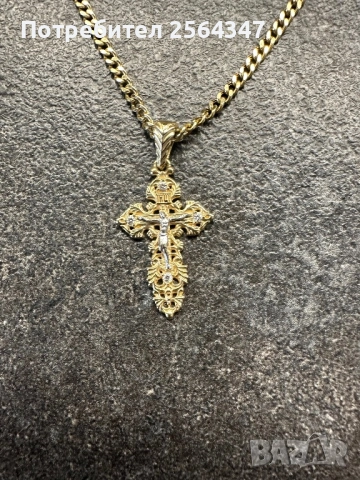 Златен Кръст Ръчна изработка, снимка 2 - Колиета, медальони, синджири - 54151166