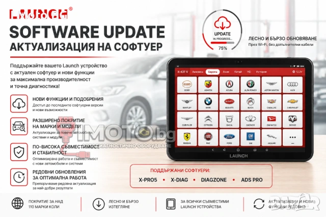 Launch Активиране/Обновяване/Ъпдейти X431 Easydiag, Thinkdiag, Golo...