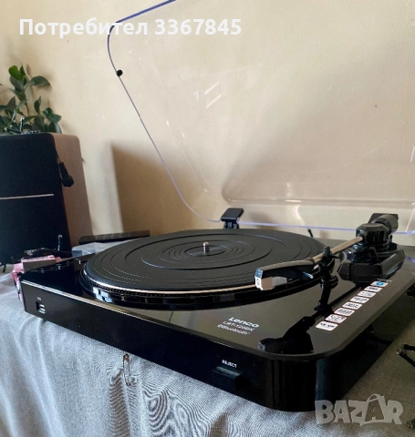 Грамофон Lenco - LBT-120BK, полуавтоматичен, черен