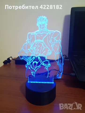 JoJo's Bizarre Adventure DIO 3D лампа, снимка 2 - Настолни лампи - 56097308