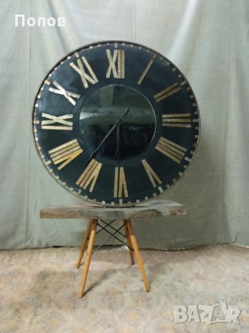 Голям стенен часовник с римски цифри и огледало, снимка 3 - Стенни часовници - 34948790