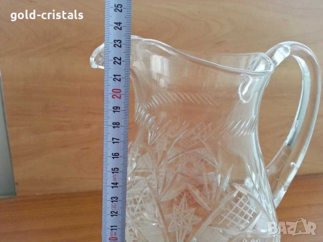 голяма кристална кана, снимка 5 - Антикварни и старинни предмети - 29843286