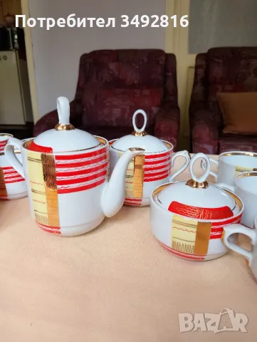 Много красив руски сервиз за чай , снимка 6 - Антикварни и старинни предмети - 50166934