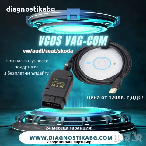 Автодиагностика HEX-USB+CAN за VCDS (VAG-COM) 23.3 vw/skoda/seat