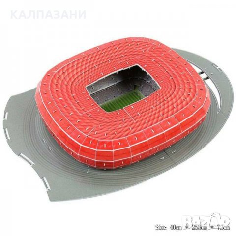 Байерн Мюнхен Алианц Арена Стадион 3D Пъзел, снимка 3 - Игри и пъзели - 29626443
