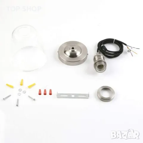 Phansthy Ретро висяща лампа с 2 м регулируема платнена тел, прозрачно стъкло, за E27 Edison крушки, снимка 2 - Лампи за таван - 49693487