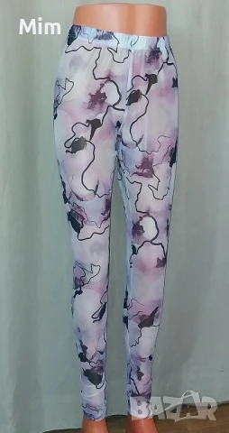 ZHENZI M/2XL Прозрачен еластичен клин в лилаво розово на черни фигури , снимка 3 - Клинове - 51268789