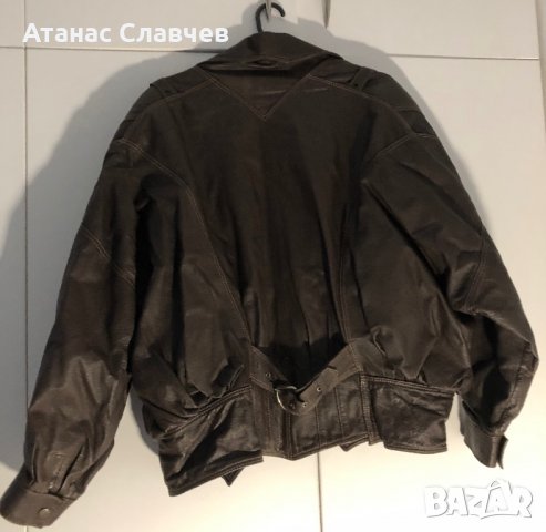 Дамско кожено яке в отлично състояние, размер S, естествена кожа!, снимка 6 - Якета - 38853682