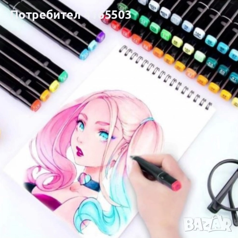 Комплект за рисуване от 150 части + Комплект за оцветяване и рисуване Aqua + Комплект от маркери , снимка 4 - Други игри - 52677788