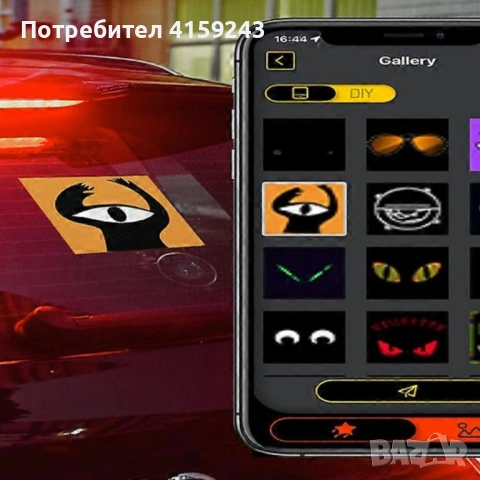 Интелигентен LED екран 32×32 за заден прозорец на автомобил – Модел Pixel RGB с Bluetooth управление, снимка 2 - Аксесоари и консумативи - 53121764