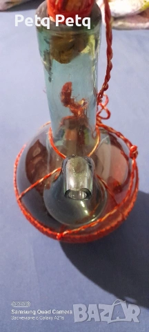  старо стъклено декоративно шише , снимка 5 - Антикварни и старинни предмети - 53327981