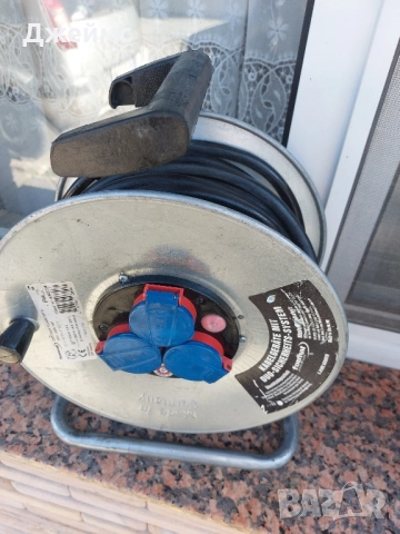 Удължител Немски / разклонител / Макара 40 метра с 3 гнезда , снимка 9 - Други инструменти - 52532490