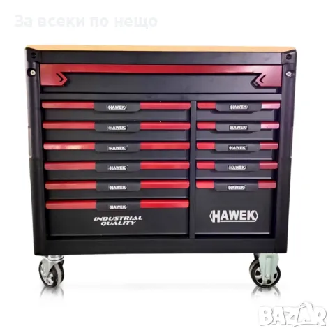 Професионален шкаф с инструменти с 12 чекмеджета - 11 пълни HAWEK, снимка 3 - Други инструменти - 50328172