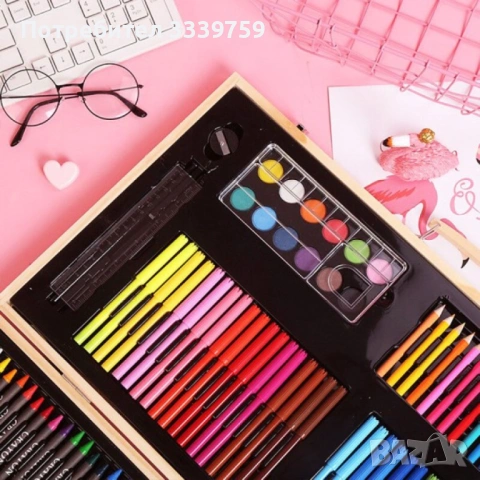 комплект за рисуване 132 ласти или арк куфар 180 части, снимка 4 - Рисуване и оцветяване - 53911145