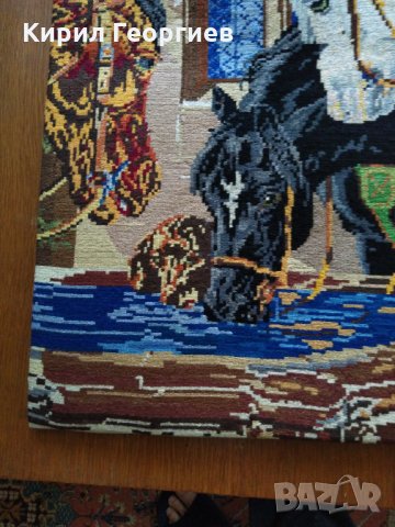 Оригинален  гоблен Коне на водопой, снимка 1