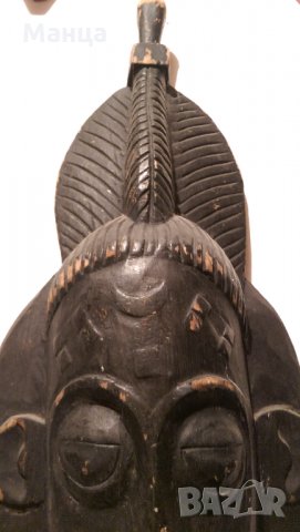 Африканска маска БАУЛЕ, снимка 3 - Антикварни и старинни предмети - 30921395