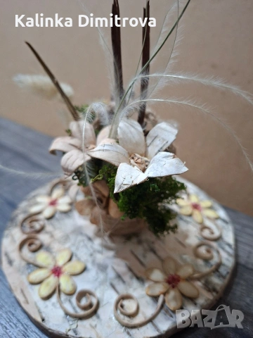 Ръчно изработени декорации с цветя., снимка 3 - Декорация за дома - 53089816