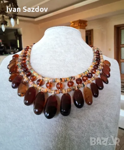 Кехлибарено колие ✨️The Queen✨️, снимка 3 - Колиета, медальони, синджири - 50020136