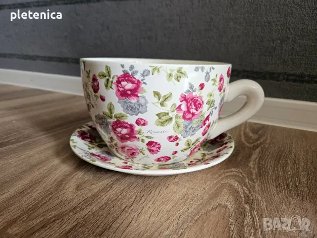 Кашпа с флорални мотиви 