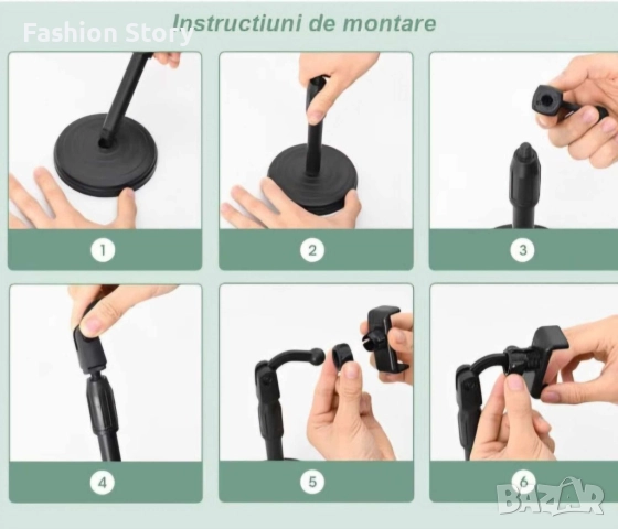 Мултифункционална стойка за телефон разтегателна чупеща глава, снимка 4 - Селфи стикове, аксесоари - 51627643