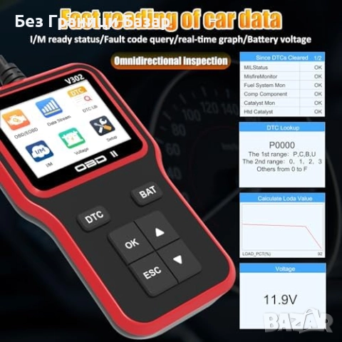 Нов Универсален OBD2 диагностичен инструмент за автомобилен анализ кола, снимка 6 - Други инструменти - 52134344