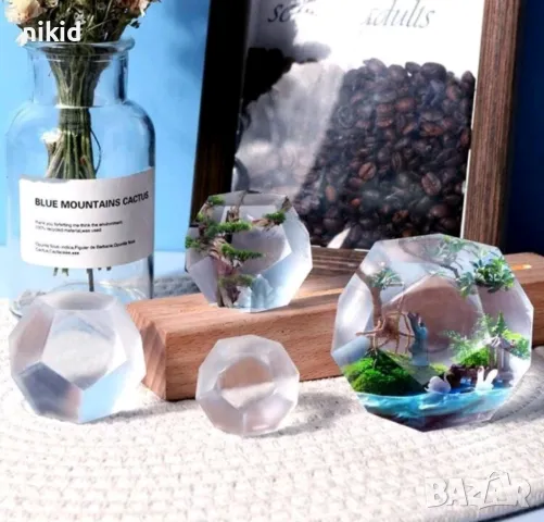 3d Геометрична топка Пентагон сферична силиконов молд форма фондан шоколад гипс смола свещ сапун , снимка 2 - Форми - 48817919