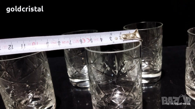 ретро кристални чаши , снимка 3 - Антикварни и старинни предмети - 22847238
