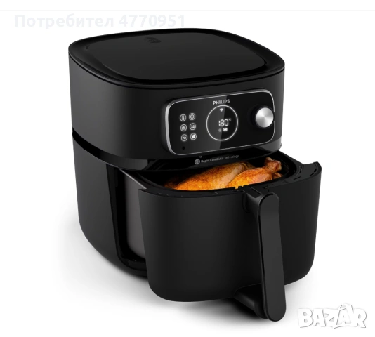 Фритюрник с горещ въздух Philips HD9876/90 серия 7000 Combi XXL, снимка 2 - Фритюрници - 53914275