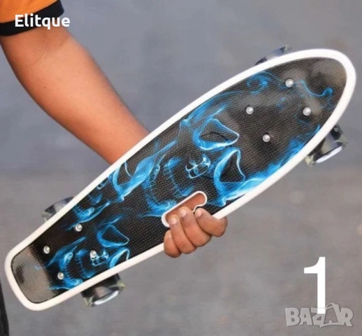 Емблема на градския стил: Скейтборд пениборд със светещи колела - смело каране и неповторими трикове, снимка 6 - Други - 52888649