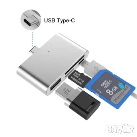 Мултифункционален адаптер и кардрийдър с фукнция за зареждане на телефони CA94, снимка 7 - Друга електроника - 50369592