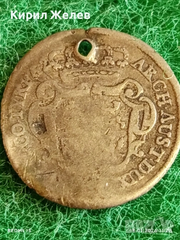 Сребърна монета 10 кройцера 1742г. Мария Терезия Австрия за КОЛЕКЦИЯ 52904, снимка 4 - Нумизматика и бонистика - 53106717