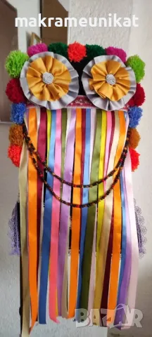 Кукерска маска, капашон, гугла, Новодел, Сурва, Кукерландия, маскарад, фестивал, събор, декорация , снимка 5 - Декорация за дома - 44190652