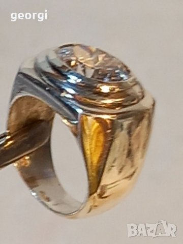 Масивен сребърен пръстен с голям камък , снимка 4 - Пръстени - 39763768