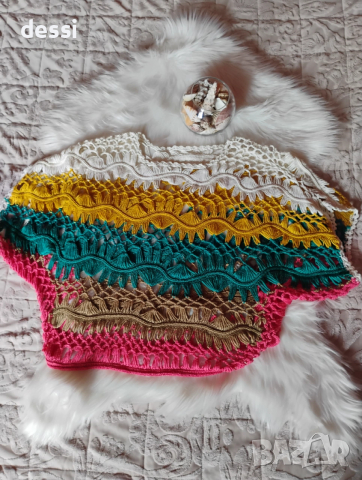 Плетена блуза стил бохо