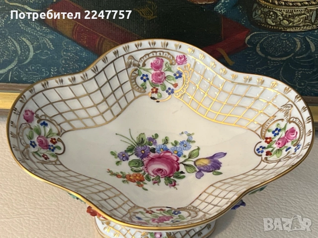 Фруктиера Dresden, снимка 2 - Антикварни и старинни предмети - 54179583