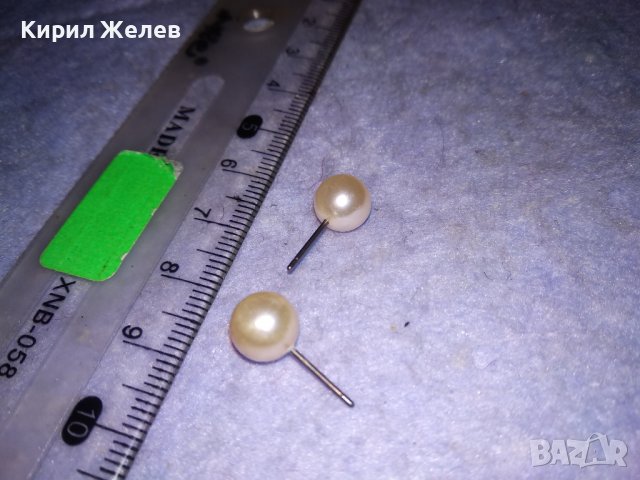 СТАРИ СРЕБЪРНИ ПЕРЛЕНИ НЕЖНИ РЕТРО ОБЕЧКИ 26775, снимка 3 - Антикварни и старинни предмети - 39653954