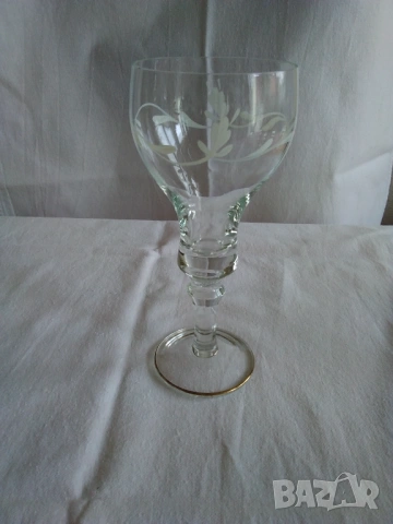 Продавам стъклени ръчно рисувани чаши за вино , снимка 4 - Чаши - 54222852