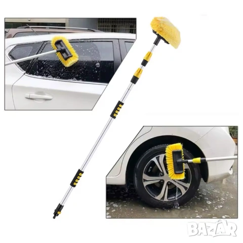 Четка за почистване с телескопична дръжка 3 метра, снимка 5 - Аксесоари и консумативи - 53073405