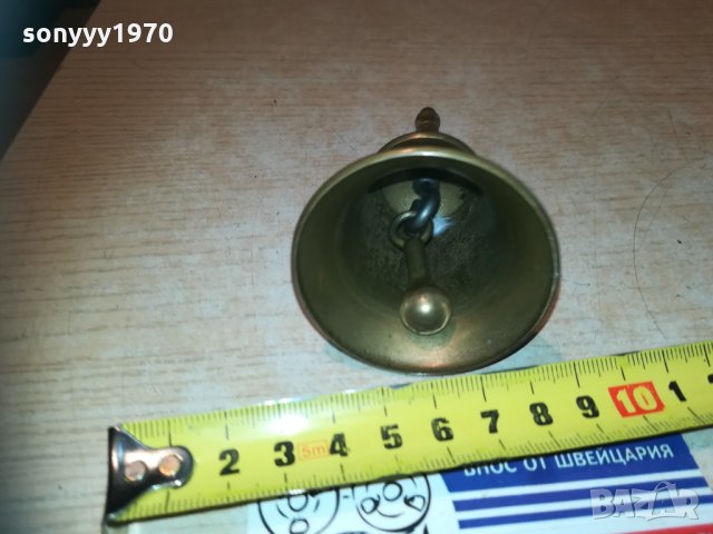 мед/месингова камбанка-масивна-внос франция, снимка 12 - Антикварни и старинни предмети - 30204101