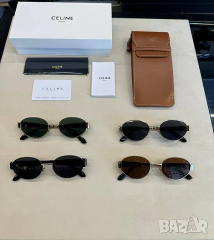 очила с черен обикновен калъф gucci celine и ув защита, снимка 7 - Слънчеви и диоптрични очила - 50741657