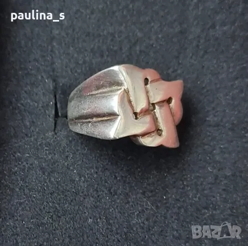 Два различни броя / Масивен сребърен пръстен с Арагонит / проба 925 Житен клас / Малък размер , снимка 15 - Пръстени - 28900451