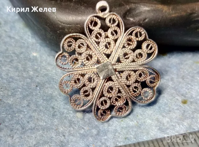 СТАРИНЕН РАЗКОШЕН ФЛОРАЛЕН ФИЛИГРАНЕН СРЕБЪРЕН МЕДАЛЬОН СРЕБРО ВИСОКА ПРОБА МАЙСТОРСКА РАБОТА 48344, снимка 9 - Антикварни и старинни предмети - 49122521