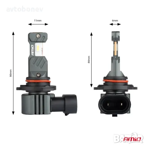 LED крушки AMIO Hybrid HB3(9005)/HIR1/H10-12V-6000K к-т/2 бр./, снимка 5 - Аксесоари и консумативи - 49493569