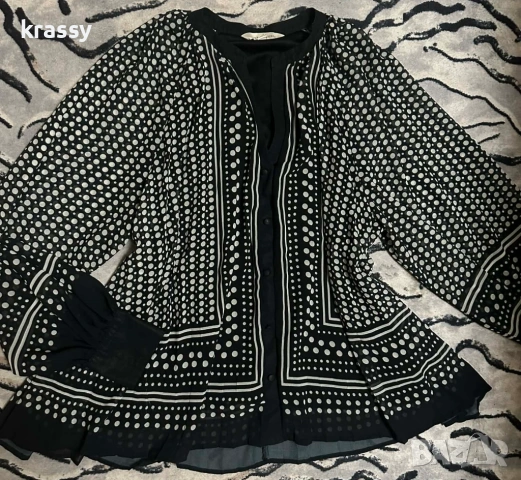 Интересна голяма дамска риза солей на точки (размер 4ХЛ)