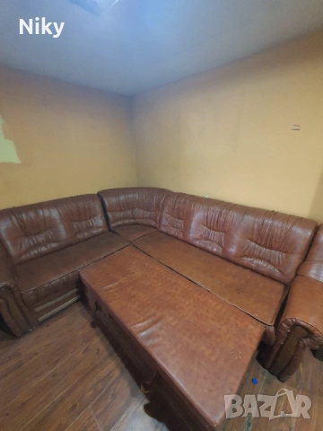 Кожен диван , снимка 6 - Дивани и мека мебел - 52077200